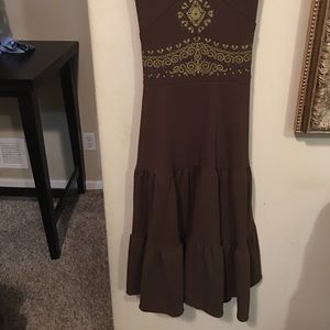 Little girls brown dress